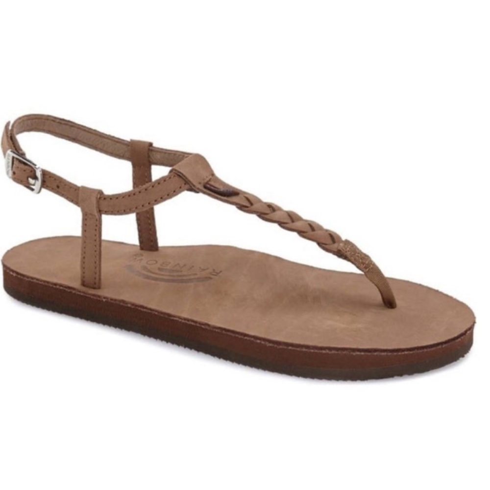 BNWOT Women’s Rainbow T-strap ankle sandals